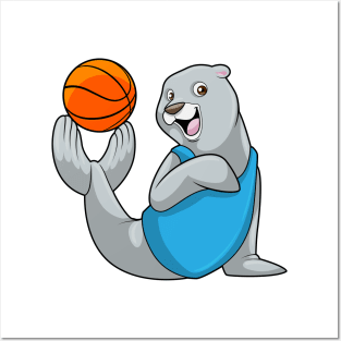 Seal at Basketball Sports Posters and Art